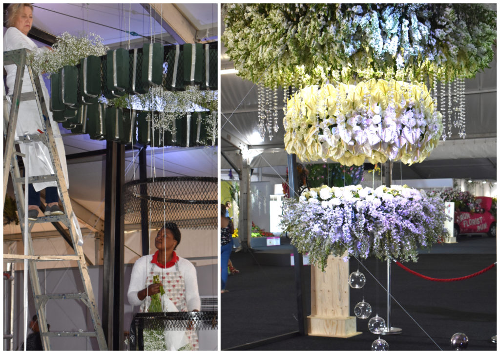White Fresh Flower Chandelier